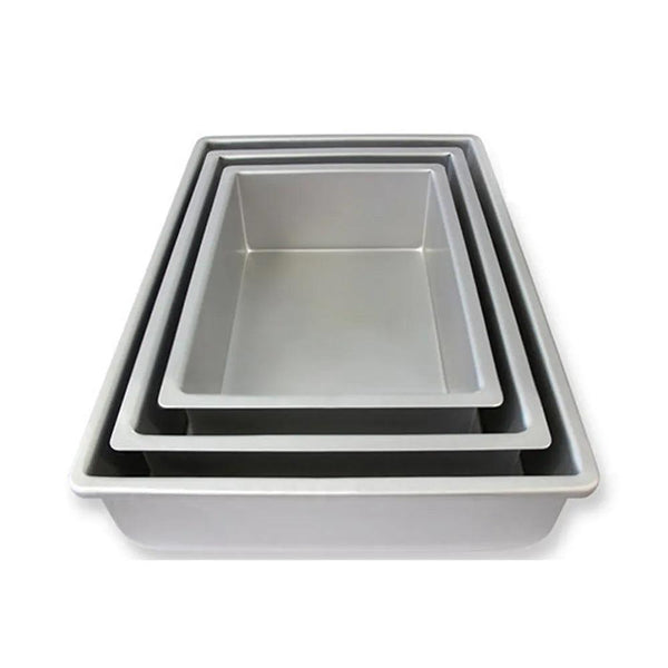 Aluminum Oblong Cake Pan 27.94 x 17.78 x 10.16 cm   HorecaStore