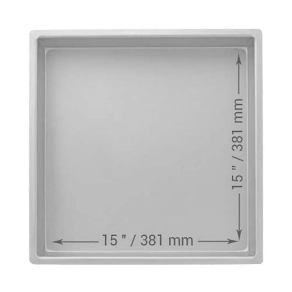 Aluminium Square Cake Pan 7.62 x 38.1 x 38.1 cm   HorecaStore