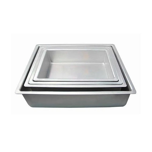 Aluminum Oblong Cake Pan 27.94 x 17.78 x 7.62 cm   HorecaStore