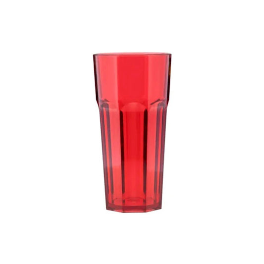 Tribeca Premium Polycarbonate Pc Clear Red Tumbler 360 ml, BOX QUANTITY 60 PCS