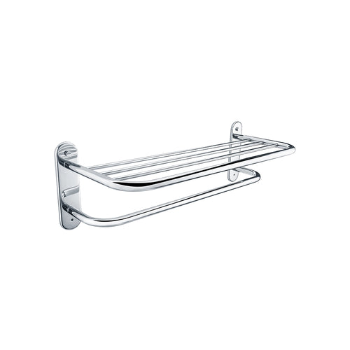 Bagnodesign Chrome Wall Mounted Towel Rack, 65.424.7x21.3 cm