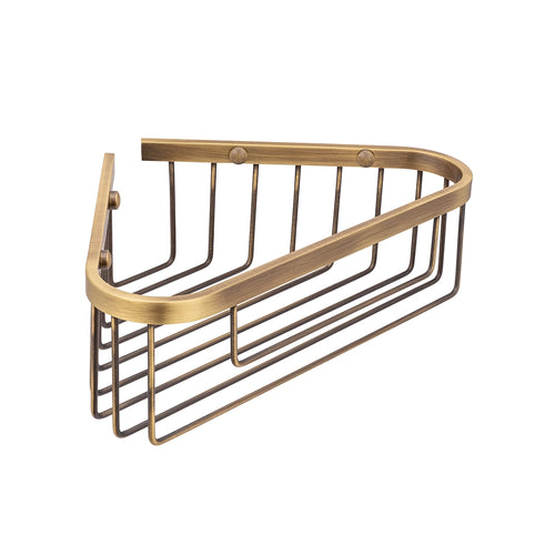 Bagnodesign Soft Bronze Hotel Wall Mounted Corner Soap Basket Large, 26x16.4x8 cm