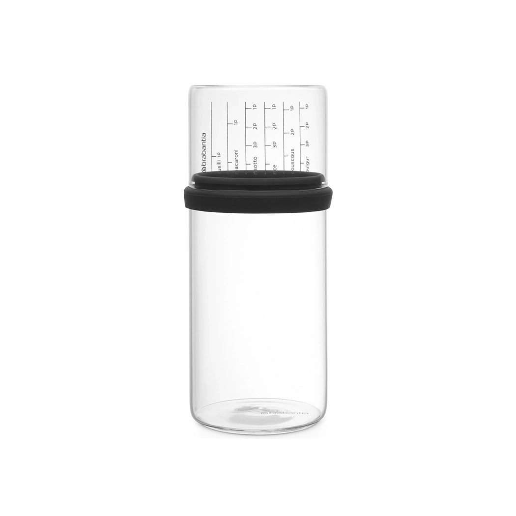 brabantia-storage-glass-jar-with-measuring-cup-1l-dark-grey