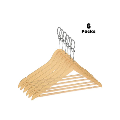 Roomwell UK Anti Theft Male Wooden Hanger Natural Color