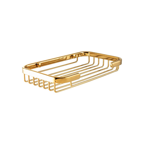 Bagnodesign Pvd Gold Hotel Wall Mounted Soap Basket Large, 21x12x3.3 cm