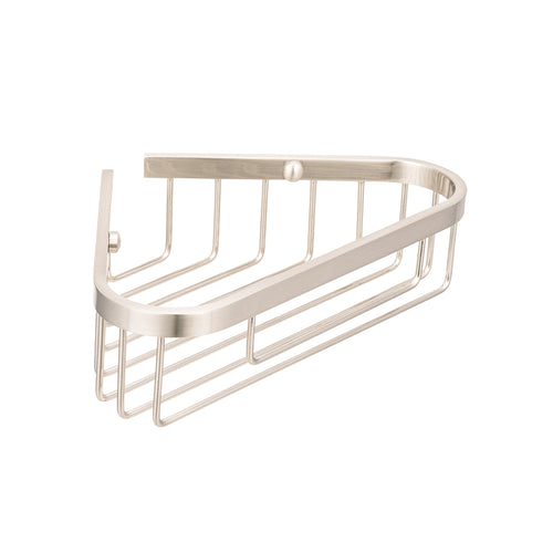 Bagnodesign Brushed Nickel Hotel Wall Mounted Corner Soap Basket Medium, , 22x14.7x6 cm