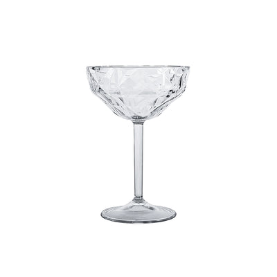 Tribeca Exclusive Prisma Polycarbonate Clear Grey Goblet  280 ml, BOX QUANTITY 24 PCS