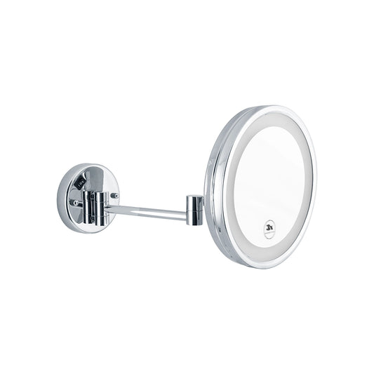 bagnodesign-chrome-hotel-wall-mounted-double-arm-mirror-magnifying-3x-dual-light-46-6x39-8x24-9-cm