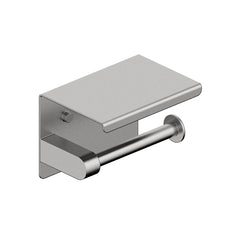 Bagnodesign Brushed Stainless Steel Hotel Wall Mounted Paper Holder With Shelf, 13.7x10x10 cm