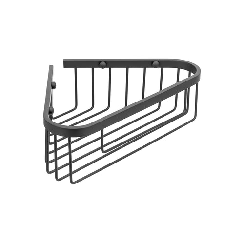 Bagnodesign Anthracite Hotel Wall Mounted Corner Soap Basket Large, 26x16.4x8 cm