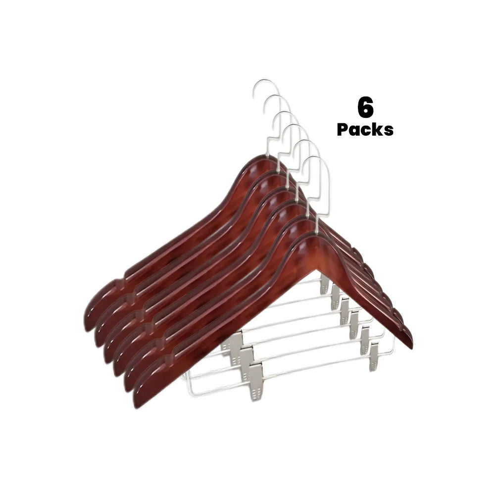 Roomwell UK Female Wooden Hanger Mahogany Color