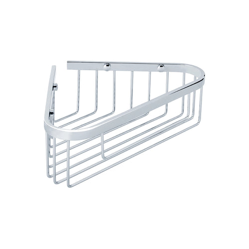 Bagnodesign Chrome Hotel Wall Mounted Corner Soap Basket Large, 26x16.4x8 cm