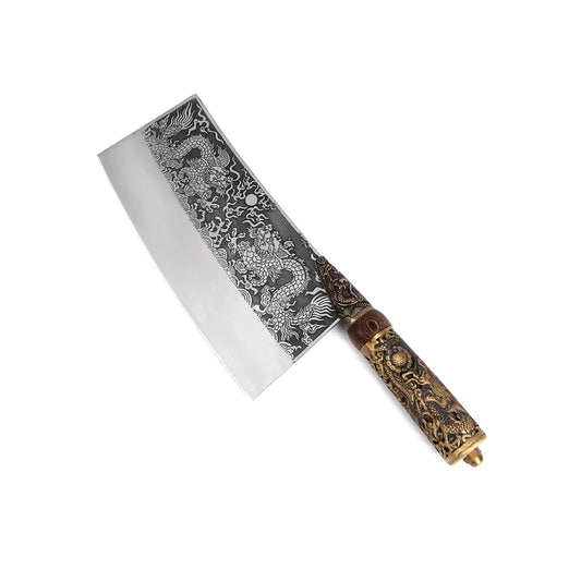 Paul Brown High Carbon Alloy Steel Slicing Chef Knife with Wooden Handle, Blade Length 20 cm