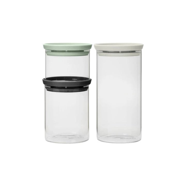 brabantia-stackable-glass-jar-set-of-3-0-3l-0-6l-1-1l-light-grey-dark-grey-mint