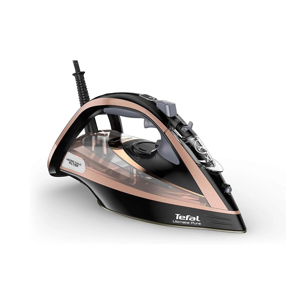 Tefal Black & Rose Gold Ultimate Pure Steam Iron, 350 ml Water Tank, 3.1 kW