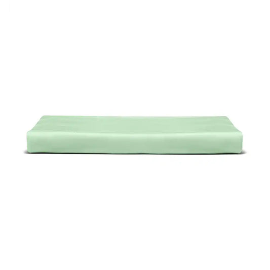 ths giza cotton double flat bed sheet slit green