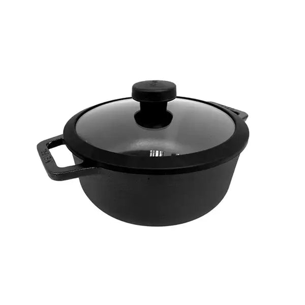 mayer-pre-seasoned-cast-iron-2-8l-sauteuse-with-glass-lid-black