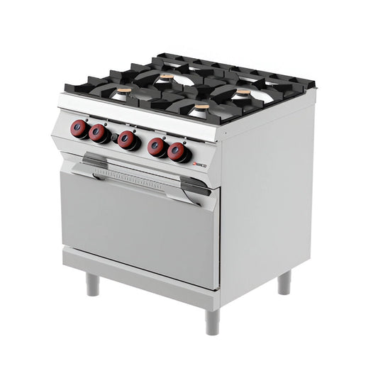 Desco Gas Cooker 4-Burner with Oven, 42 kW, 80 x 90 x 90 cm