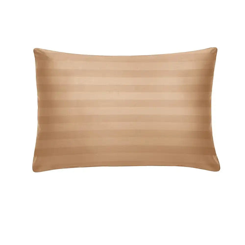 THS Eternal Stripes Cotton Pillowcase Pair Gold