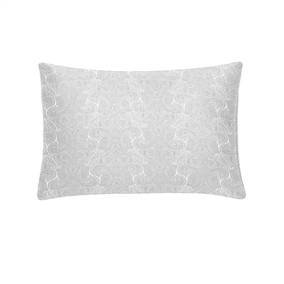 ths elysian paisley single jacquard cotton pillowcase grey