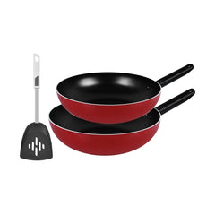 Prestige Aluminium Wok With Tool, Set of 2