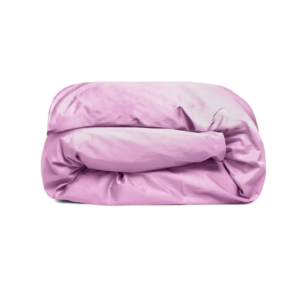 ths giza cotton single duvet cover mauve