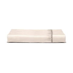 THS Zen Stripes Queen Fitted Cotton Bed Sheet Beige