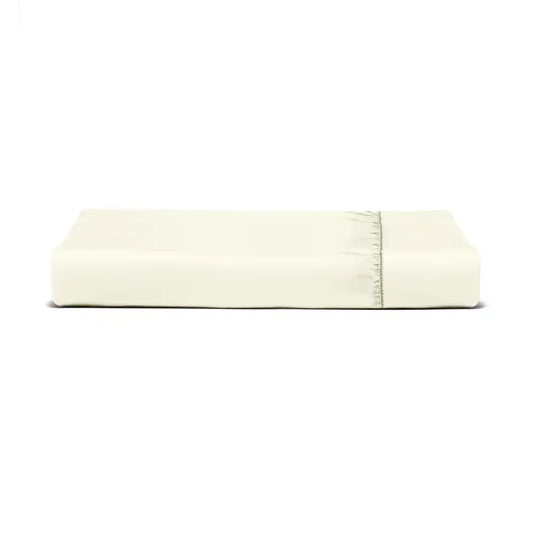 ths giza cotton double fitted bed sheet ivory