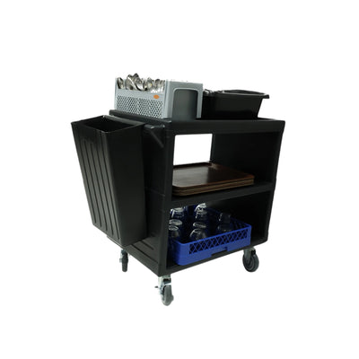 Tribeca Polyethylene Service Trolley Black, 85 x 51.5 x 87.5 cm