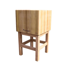 Euroceppi CSL605020 Wood Chopping Block With Wooden Stank, 60 x 50 x 20 cm