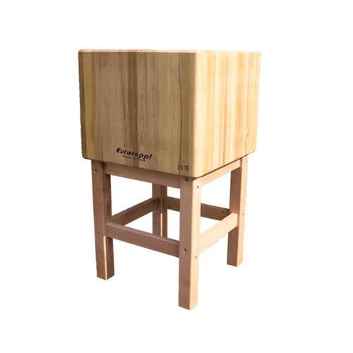 Euroceppi CSL605020 Wood Chopping Block With Wooden Stank, 60 x 50 x 20 cm