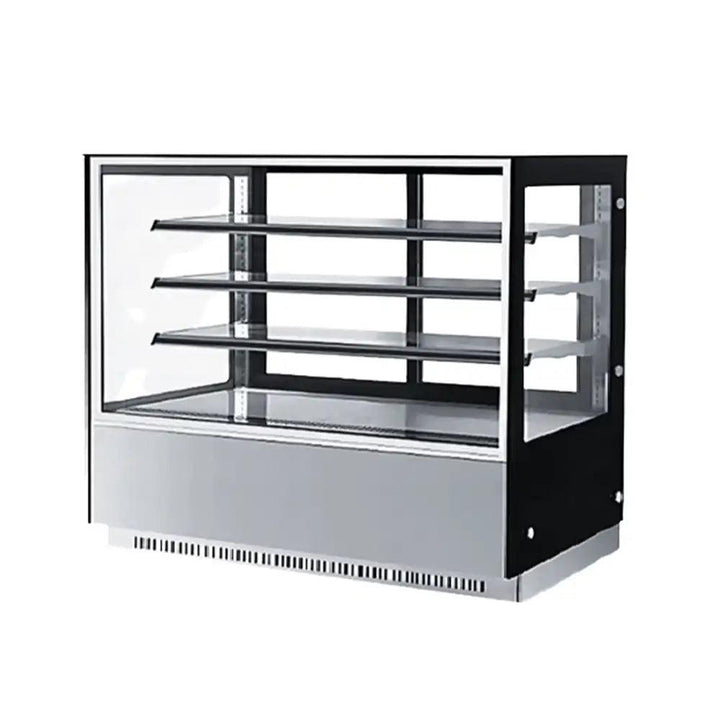 Lava Inox CS 1000ER3 Cake Display Showcase Square 4 Glass Shelves 600W   HorecaStore