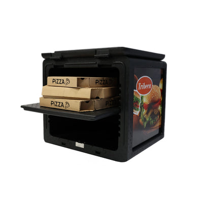 Tribeca Insulated Mobile Pizza Box Black, 57.7 x 69 x 58.5 cm