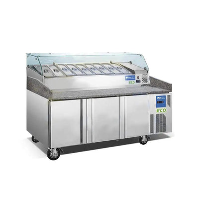 Lava Inox BG15 L2PZ+VXR1500 395 Pizza Refrigerated Counter, 400 L Capacity, Power 680 W, 151 x 80 x 82 cm   HorecaStore