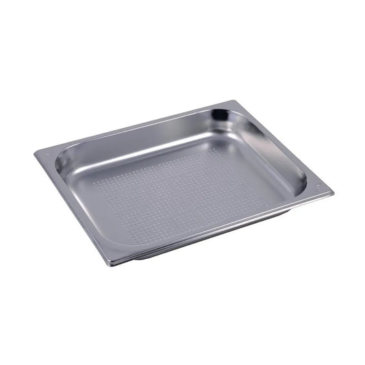 Viraj Stainless Steel Perforated GN 1/2 Pan, Height 6.5cm