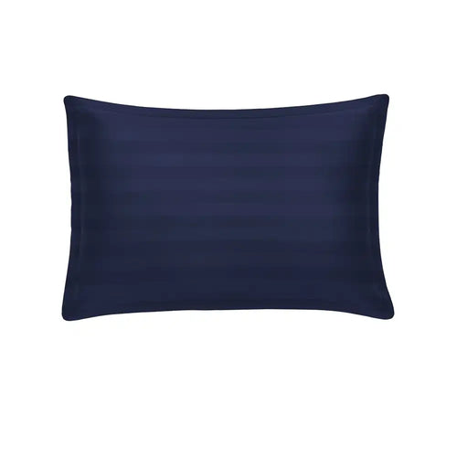 THS Eternal Stripes Cotton Pillowcase Pair Navy Blue