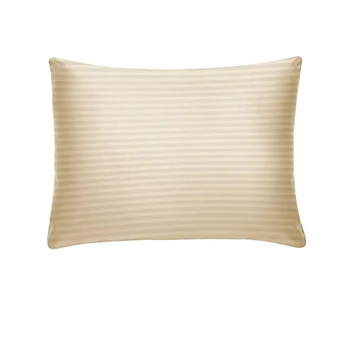 THS Zen Stripes Cotton Oxford Pillow Cover Pair Beige