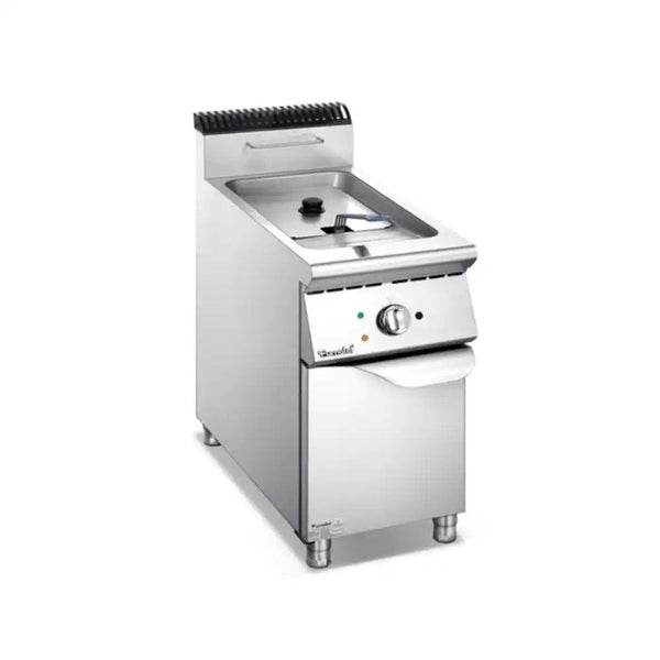 Single Electric Tank Fryer With Cupboard, 20 - 23 L, L 40 x W 90 x H 85 cm - HorecaStore