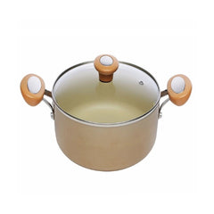 Meyer Aluminium Stockpot 24cm With Glass Lid Cushion Smart