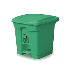 THS Plastic Garbage Bin, Green, 30 L, 5 pcs