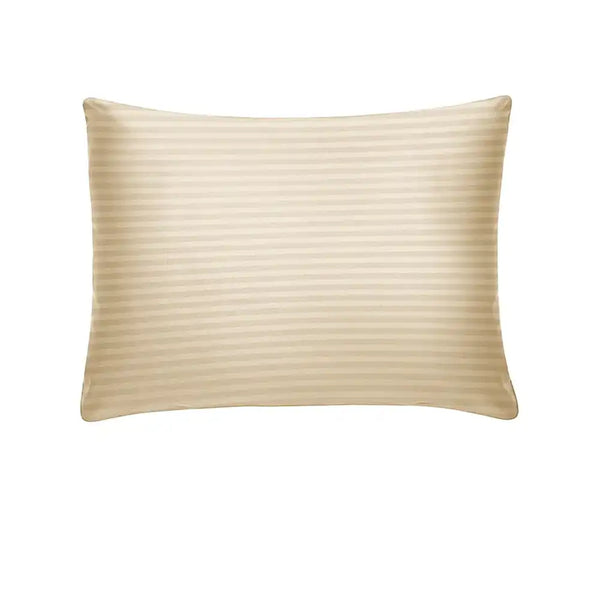 ths zen stripes single cotton pillowcase beige