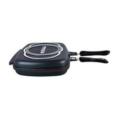 Winsor Double Frypan 1L Non Stick Granite, Black