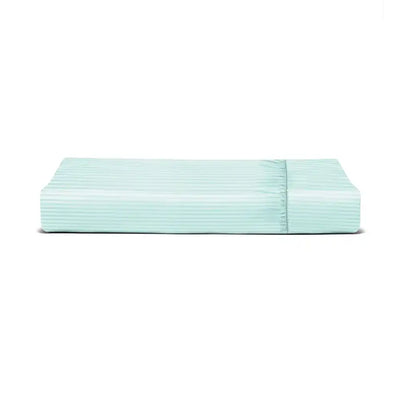 ths zen stripes king fitted cotton bed sheet glacier