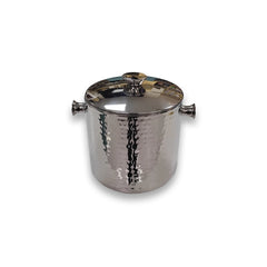 THS SS 18/10 Hammered ice bucket with SS shiny finish