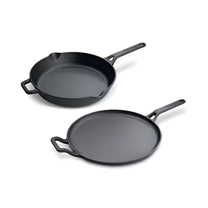 prestige-cast-iron-28cm-flat-dosa-tawa-26cm-fry-pan-set-of-2