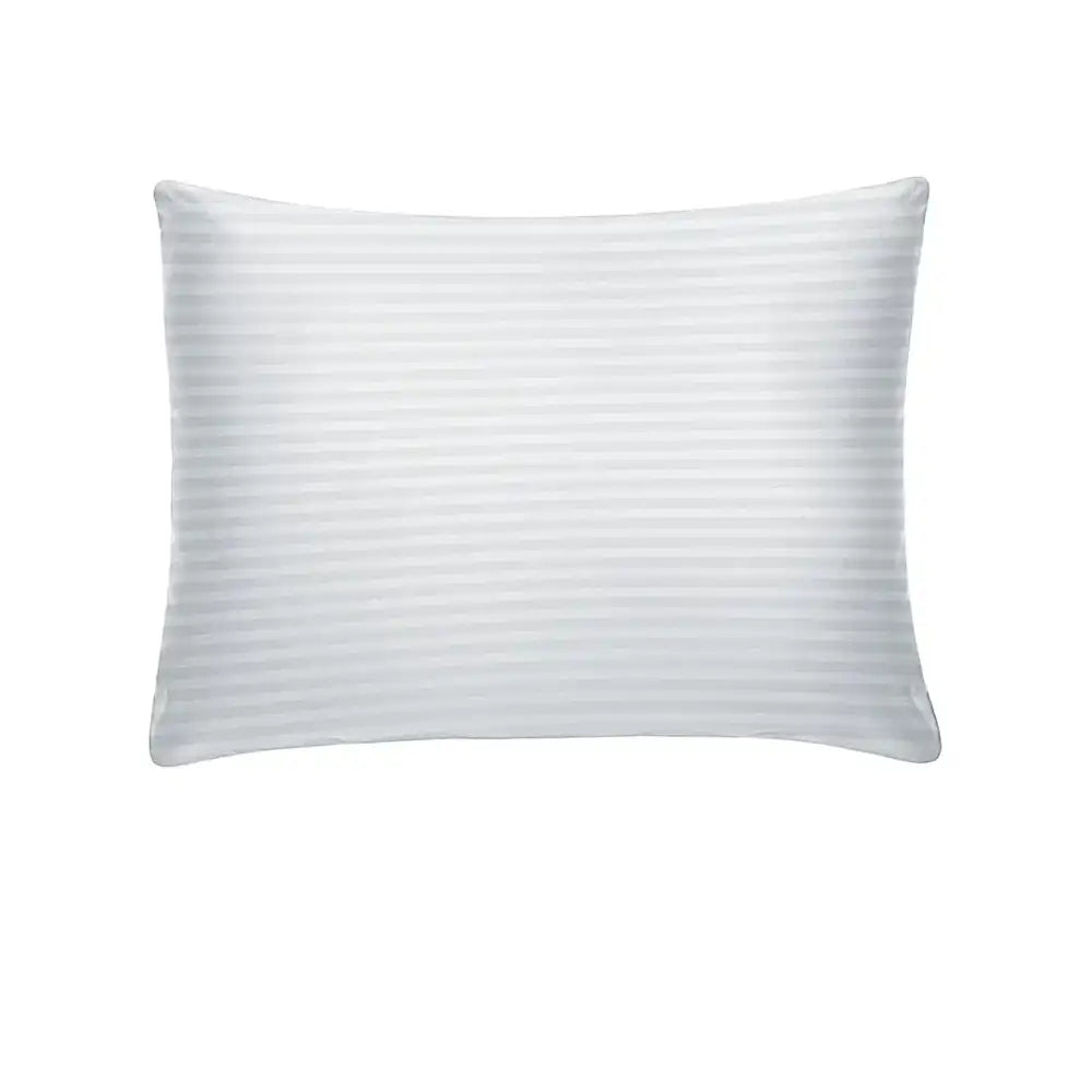 ths zen stripes cotton oxford pillow cover pair silver grey