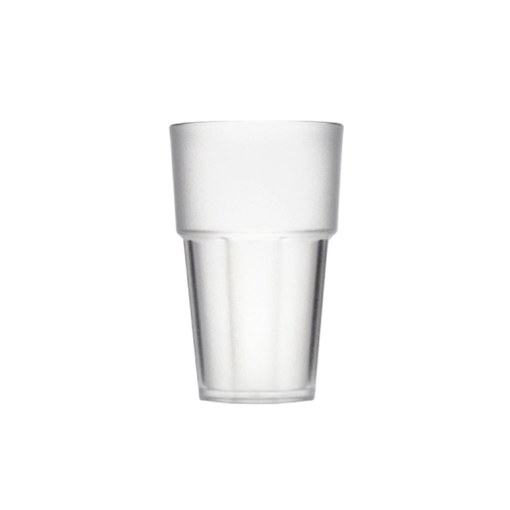 Tribeca Casablanca Stackable  Polycarbonate Pc Clear Frosted Tumbler 400 ml, BOX QUANTITY 80 PCS