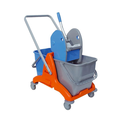 THS RSTRIS52 Orange Double Mop Bucket Trolley 50L