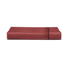 THS Zen Stripes Fitted Queen Cotton Bed Sheet Burgundy