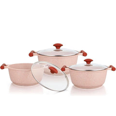 Prestige Aluminium Essentials set of 6, Pink